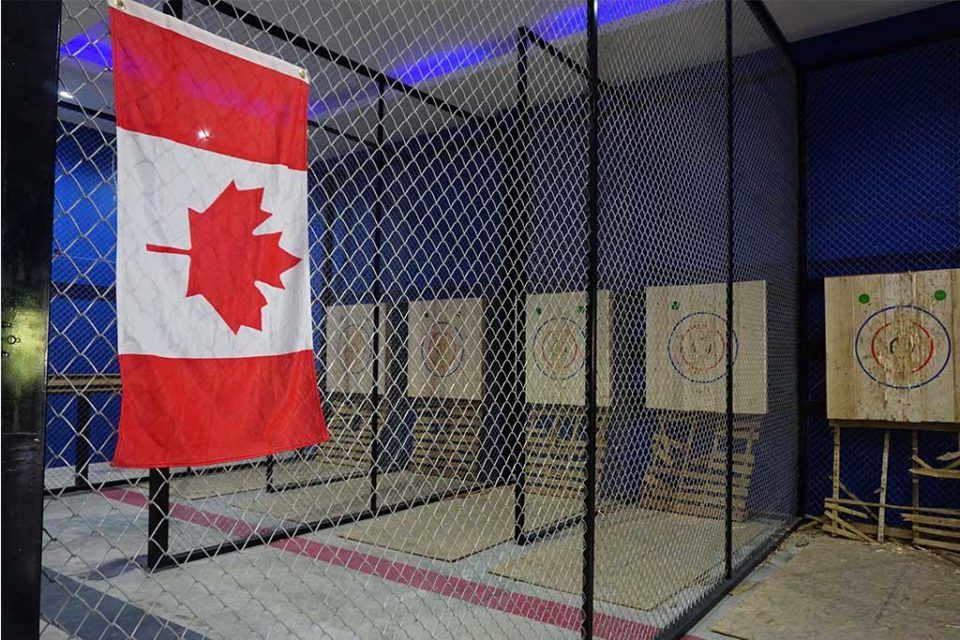 axe throwing canadian flag bangkok