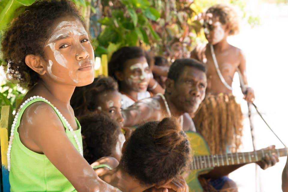 Young girl on family on Arobek island, Indonesia