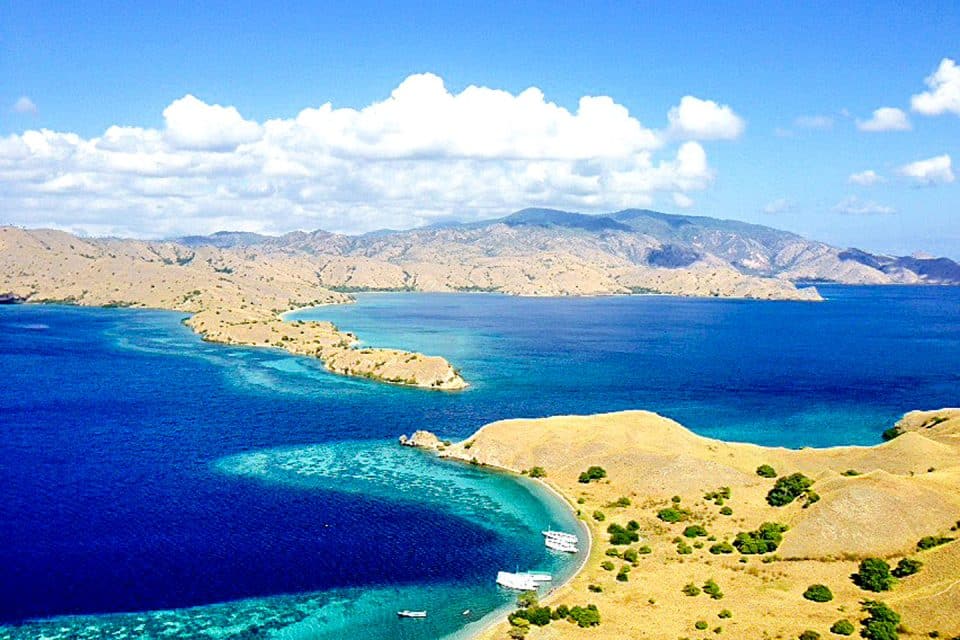 Island views with blue waters