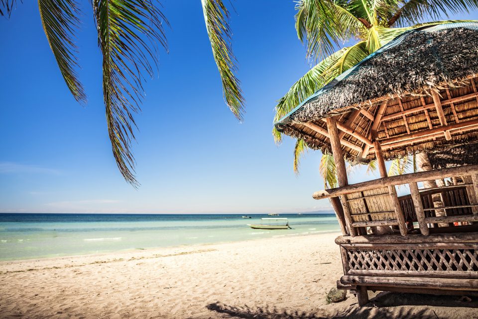 A beach hut on the beach