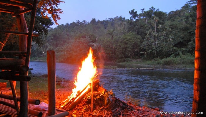 campsite fire nabaoy mainland adventure