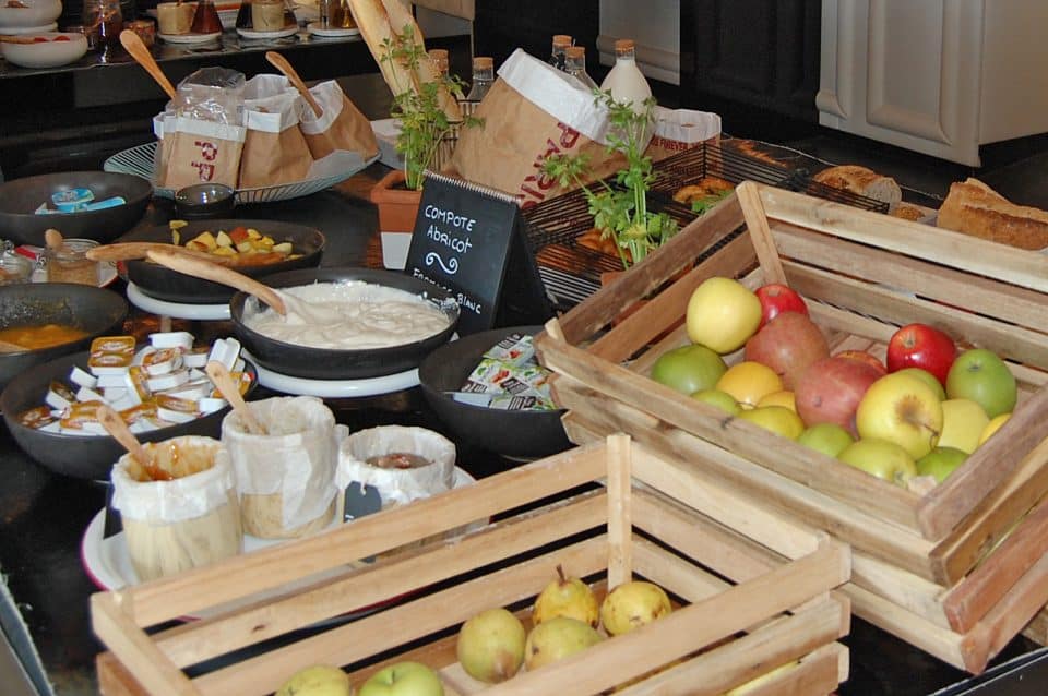Breakfast buffet at hotel