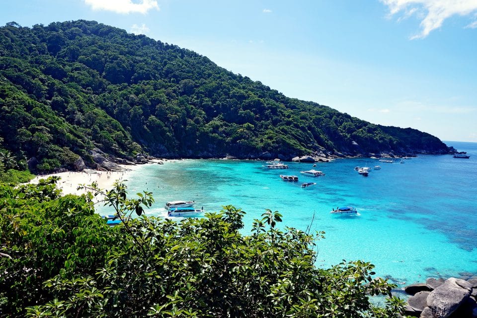 Mountain view of a Thai island