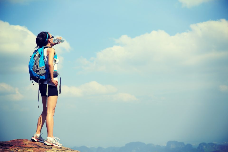 stay hydrated trekking