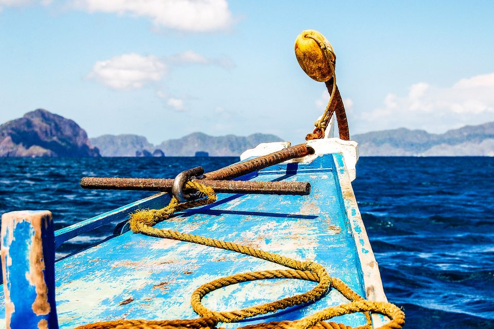 Close up of the bow of a boat