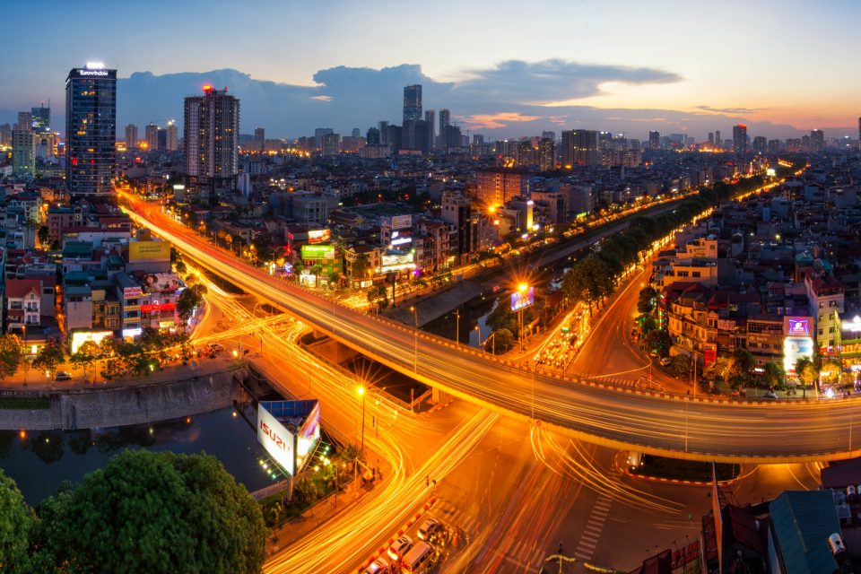hanoi vietnam busy city