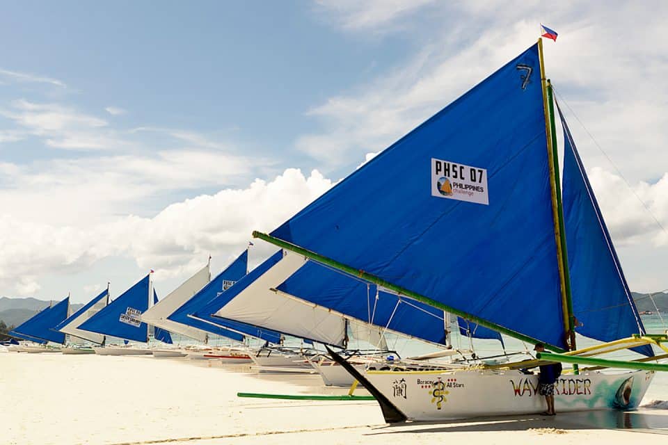 Paraws lined up ready for sailing challenge