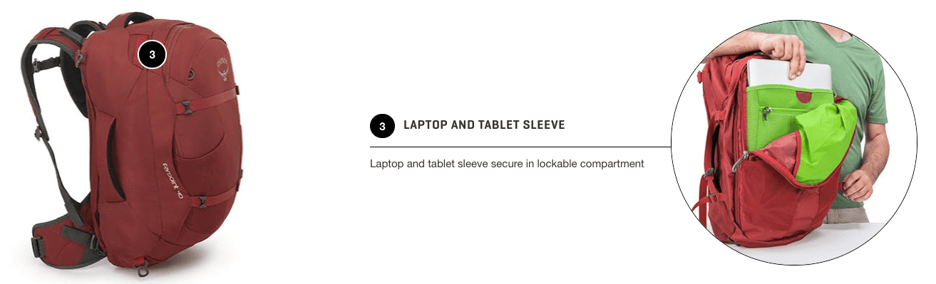 laptop compartments osprey farpoint