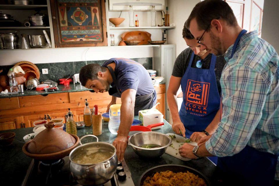 marrakesh cooking class Cafe clock