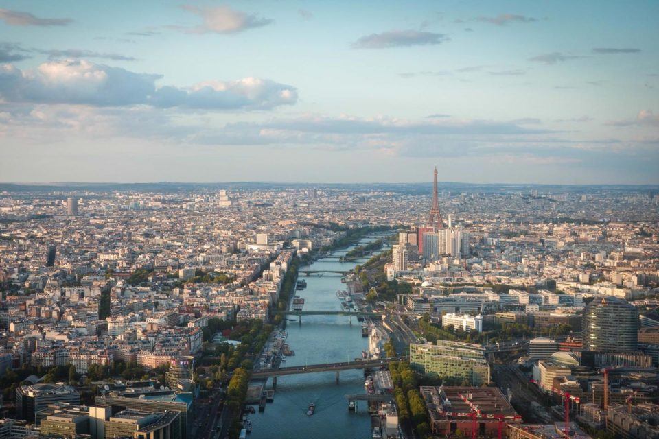 Eiffel Tower from a helicpter