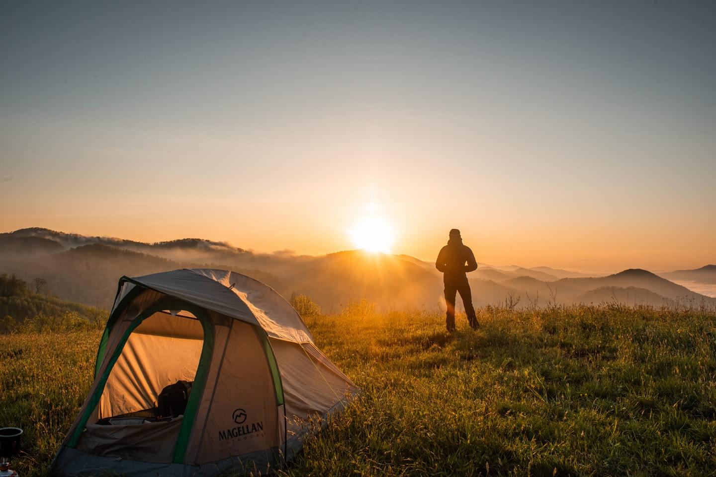 sunrise while camping
