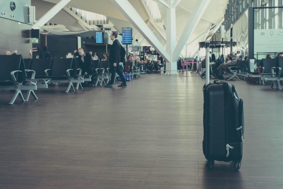 Unattended luggage at airport