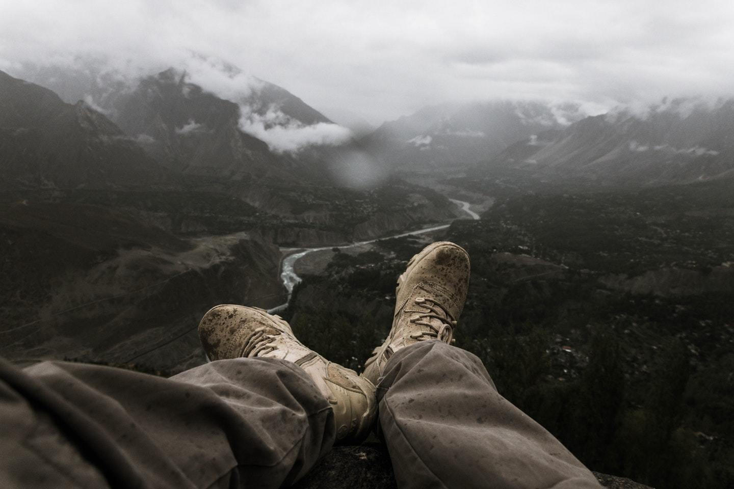 view of mountains after hiking