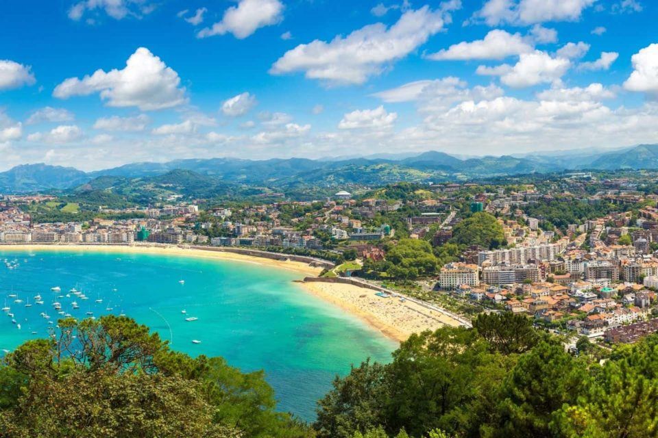 aerial view of San Sebastian