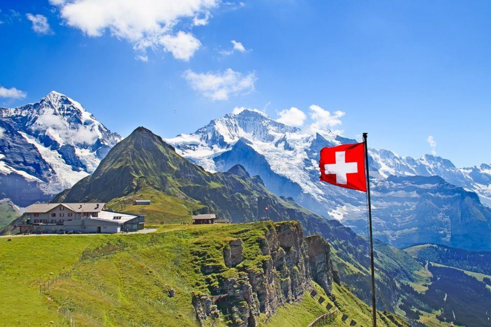 view of the swiss alps