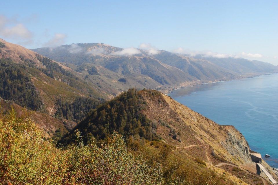big sur mountains and ocean