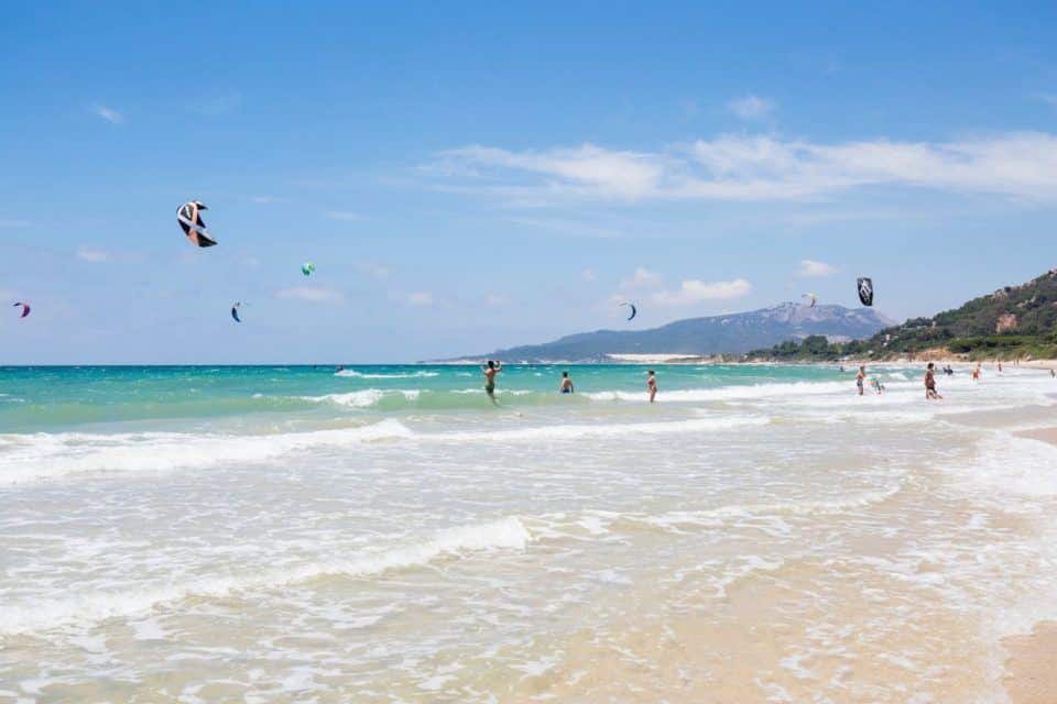 view of beach in tarifa, spain