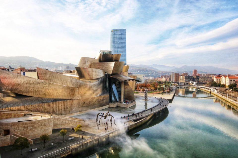 aerial view of bilbao, spain
