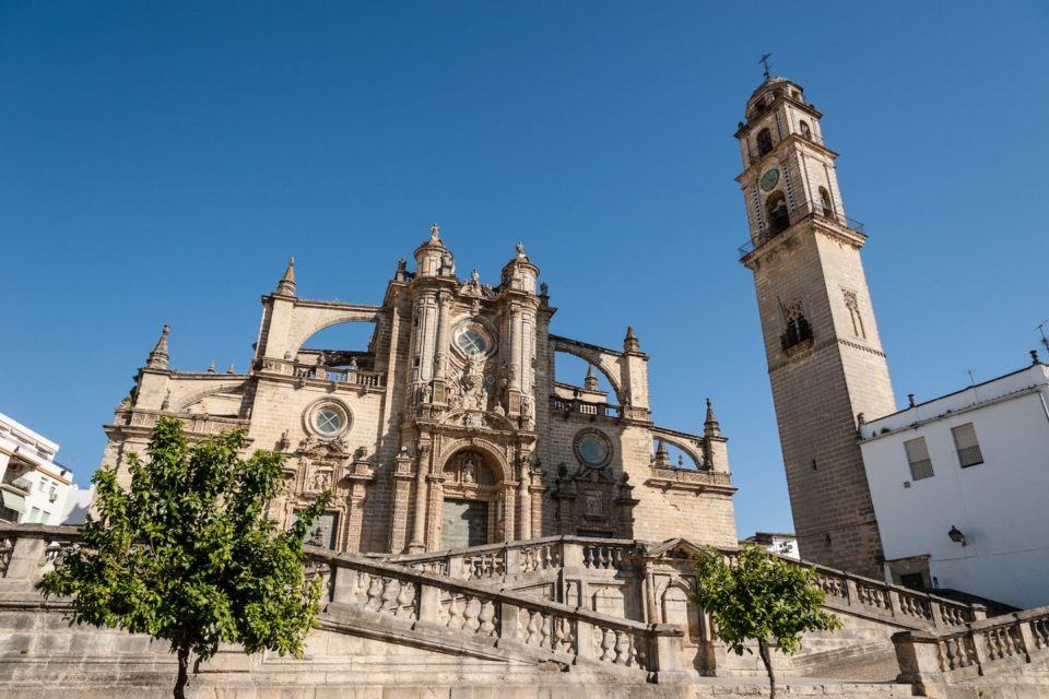 large cathedral and tower next to it