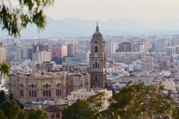 view of malaga with cathedral sticking out
