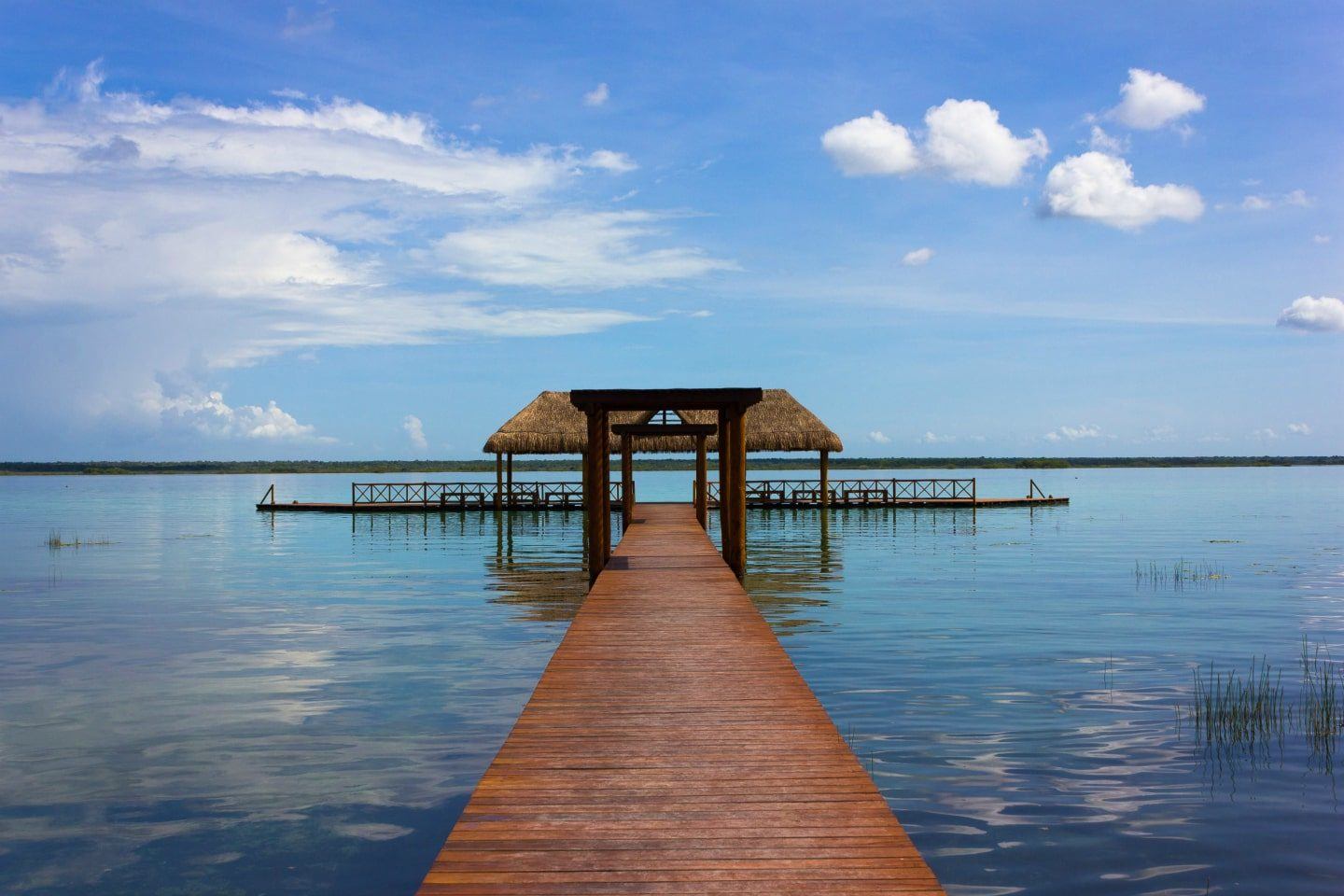 Laguna de Bacalar Lagoon pier