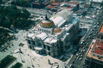 the impressive bellas artes building in mexico city