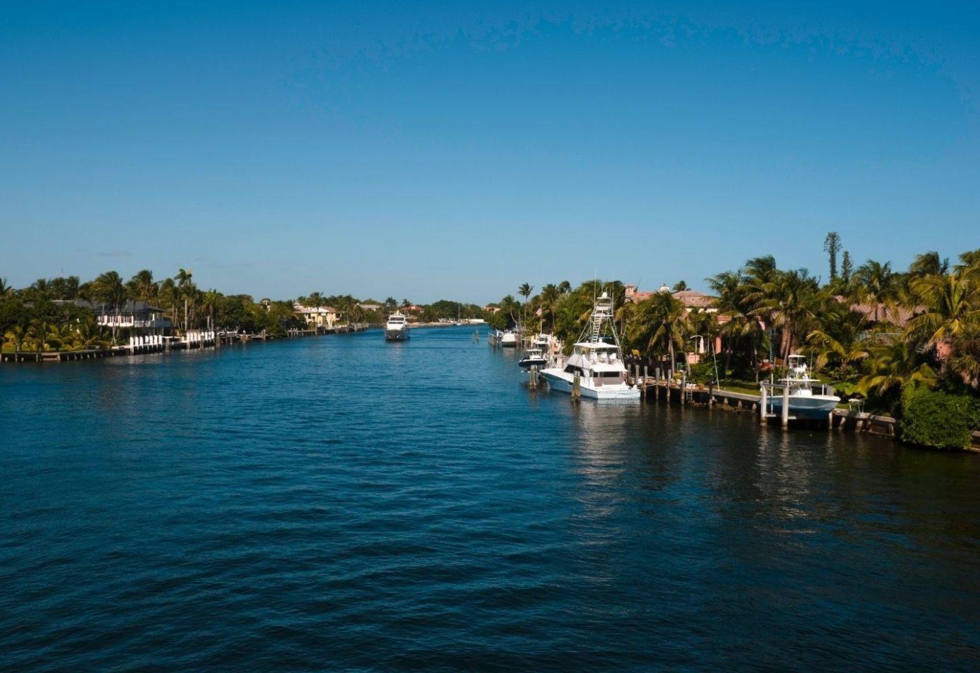 Intracoastal waterway in Boca Raton