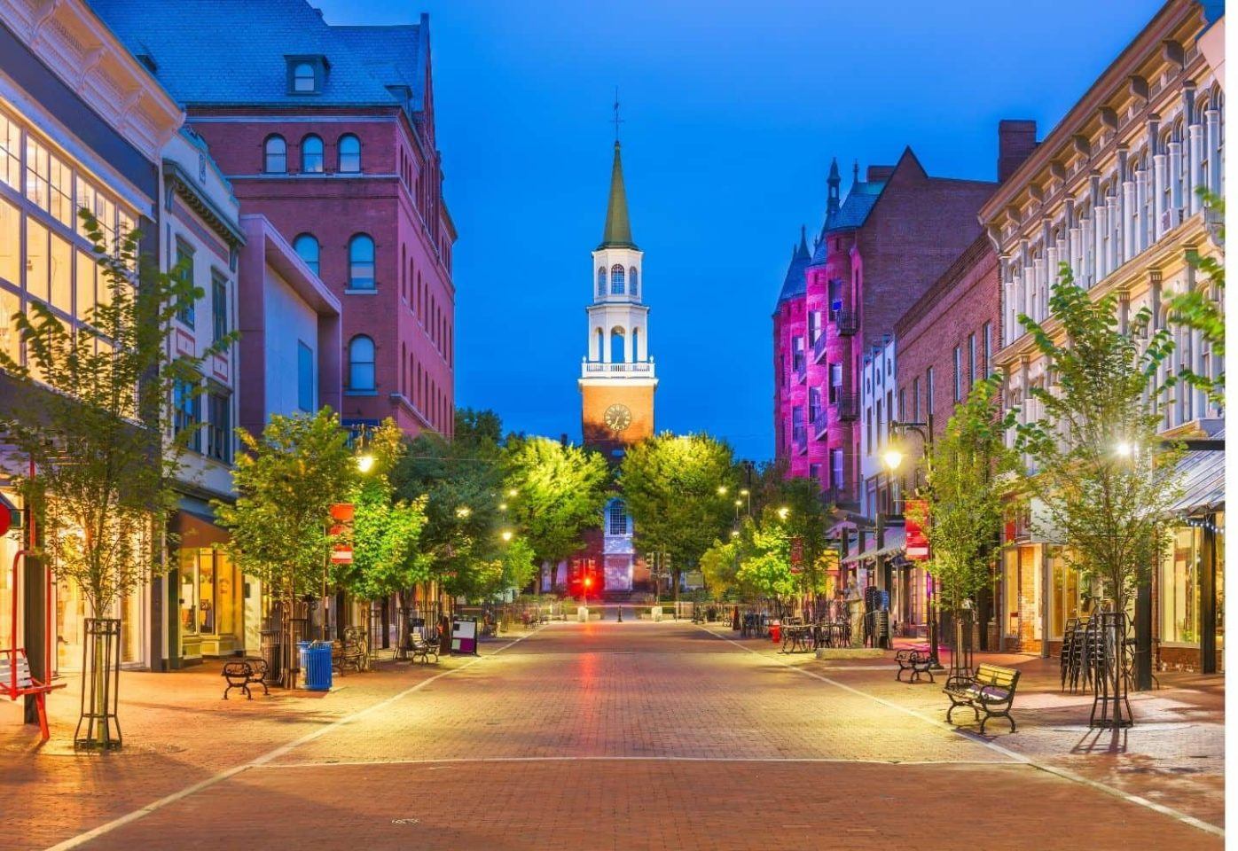 Church street market place in Burlington Vermont