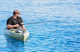 Man on a fishing kayak