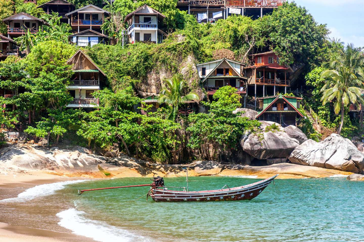 Beautiful tropical beach in Koh Phangan Island, Thailand