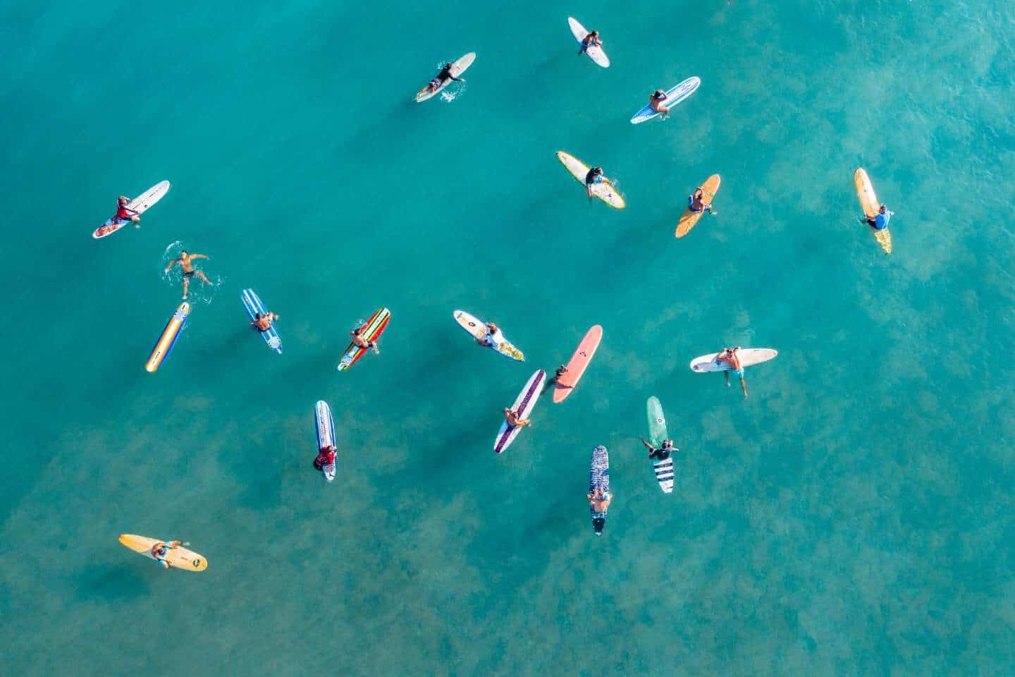 Surfing on the sea