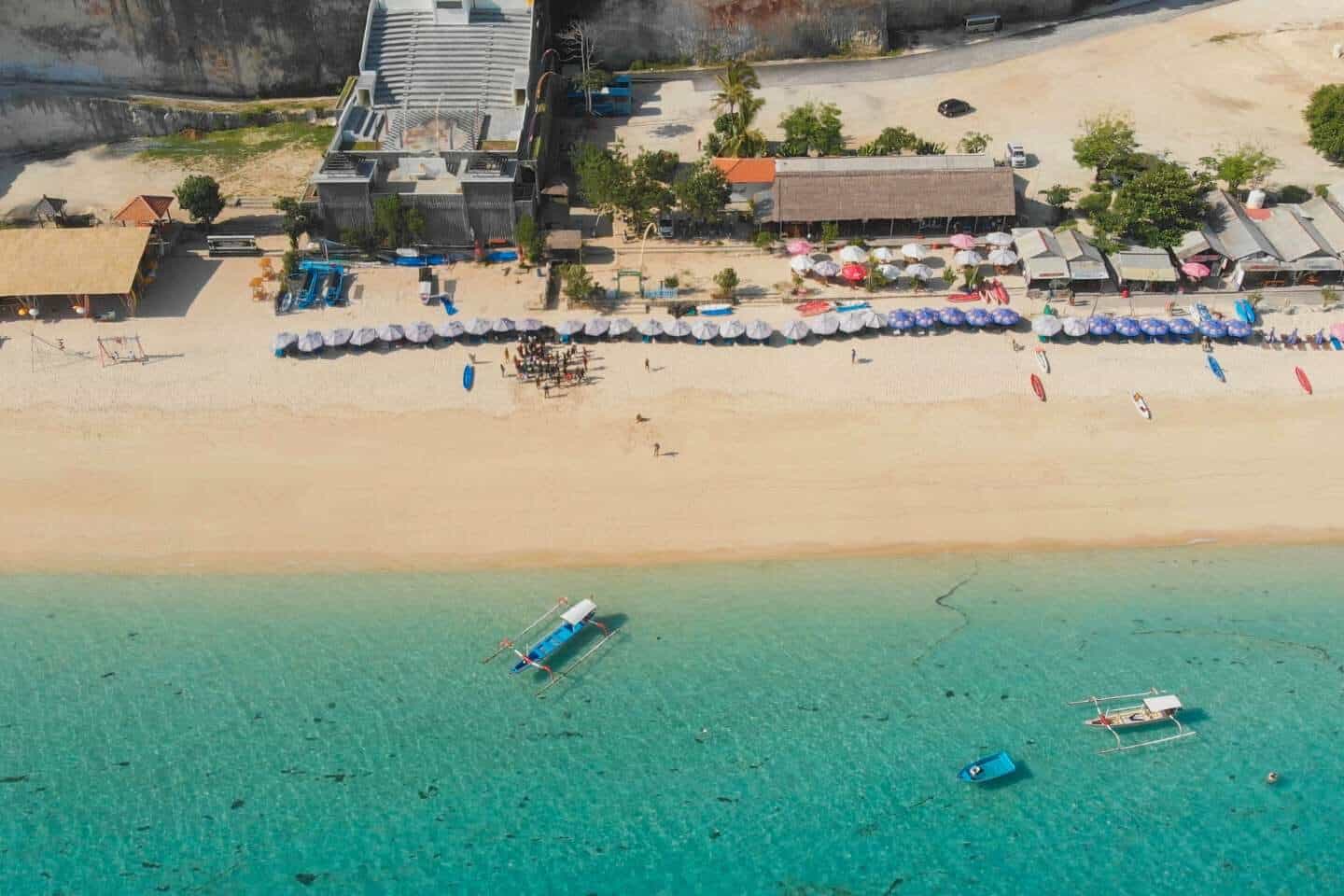 White sand beach of Pantai Pandawa beach