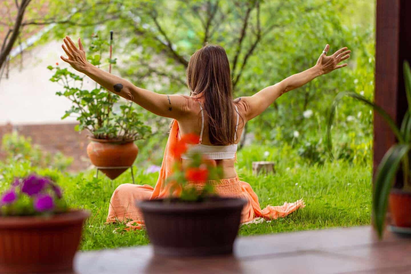woman doing a yoga in thailand